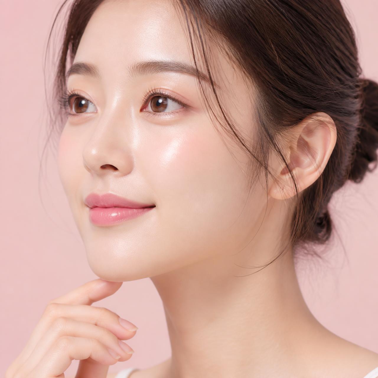 Glowing dewy skin result